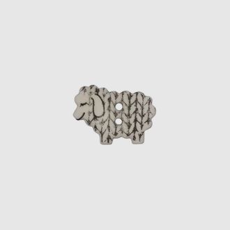 Polyester knoop 2-gaats schaap 18mm grijs UNION KNOPF 451669.074