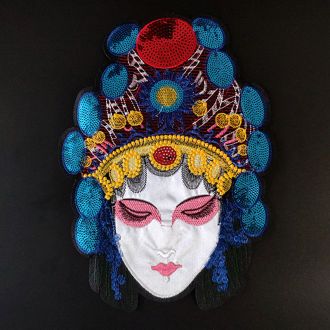 Chinese schoonheid opnaaibaar applicatie 33x24cm