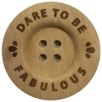 Houten Knoop Dare to be fabulous 40mm van DURABLE 	020.1106