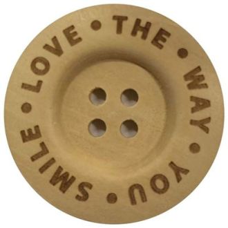 Houten Knoop Love the way you smile 40mm van DURABLE 020.1107