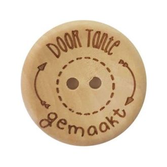 Houten knoop Door tante gemaakt 30mm 2stk van DURABLE 020.1135