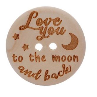 Houten knoop Love you 30mm 2stk van DURABLE 020.1136