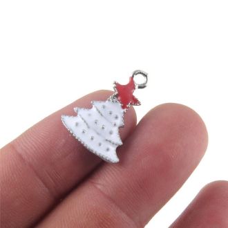Bedels kerstboompje wit 20mm