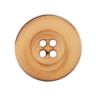 Houten knoop met gebrand randje van UNION KNOPF 22347