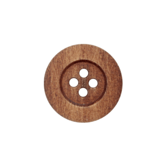 Houtlook knoop met randje van UNION KNOPF 453079