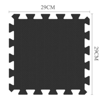 Knit blocking matten zwart 9 stuks