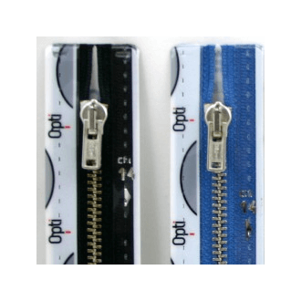 8cm niet deelbare rits metaal zilverkleurig M40 van OPTI PN-0142657