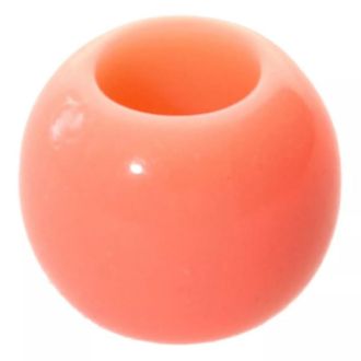 Ronde kunststof kraal 8x6mm zalm roze PC MT021346