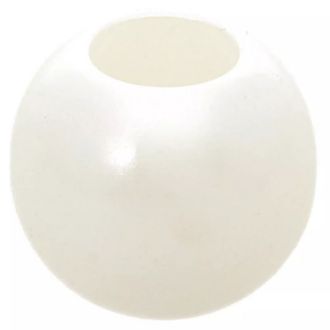 Ronde imitatie parel kraal 15x11mm creme wit PC MT021348