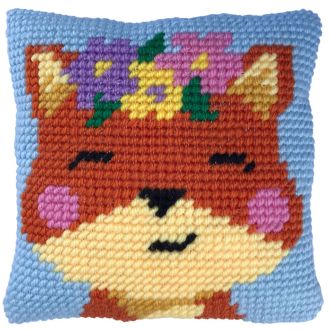 Spring Time Fox kussen voorbedrukt borduurpakket nw-lh03-002 STITCHCOMPANY