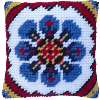 Indian Blue kussen voorbedrukt borduurpakket nw-lh03-012 STITCHCOMPANY
