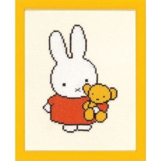 Borduurpakket Nijntje met beer 13x17cm van PAKO 076.211601