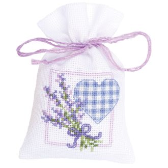 Lavendeltakjes met hartje kruidenzakje van VERVACO PN-0143680