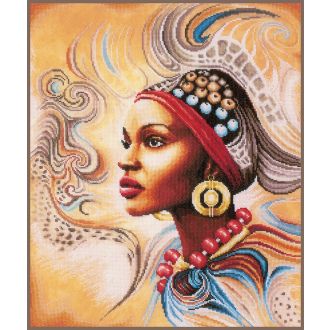 Mother Africa kruissteek borduurpakket 38x47cm van LANARTE pn-0167128