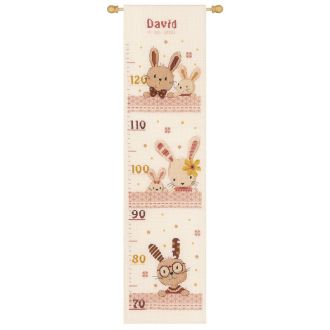 Lieve konijntjes groeimeter borduurpakket VERVACO pn-0187195