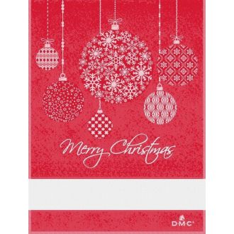 Keukenhanddoek kerstversiering rood 60x80cm DMC PN-0196826-05