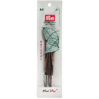 Breinaaldenpunten lang wisselbaar 6mm Natural Knit Pro van PRYM 022.223328