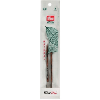 Breinaaldenpunten kort wisselbaar 3mm 40cm Natural Knit Pro van PRYM 022.223350