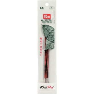 Breinaaldenpunten lang wisselbaar 3,5mm 40cm Natural Knit Pro van PRYM 022.223323