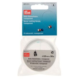 Decodraad transparant 0.50mm 50m van PRYM 033.972211