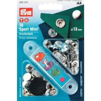 Drukknopen 13mm zilverkleurig van PRYM 	022.390501