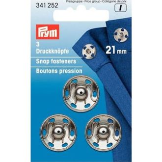 Drukkers 21 mm zilver van PRYM 022.341252