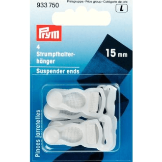 Jarretel hangers wit 25mm van PRYM 033.933750