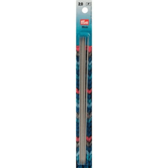Kousenbreinaalden 2mm 20cm aluminium van PRYM 022.191486