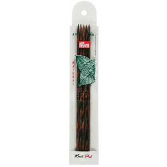 Kousenbreinaalden 4mm 20cm hout Natural Knit Pro van PRYM 022.223144