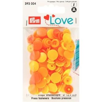 Colorsnaps drukknopen 12,4mm geel oranje van PRYM 022.393004