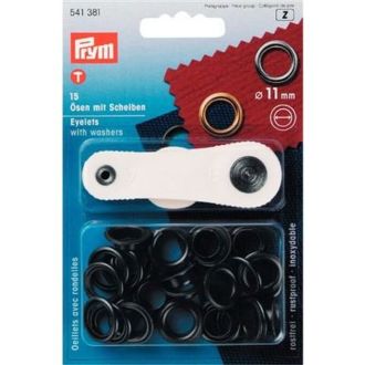 Nestelringen 11 mm zwart van PRYM 022.541381