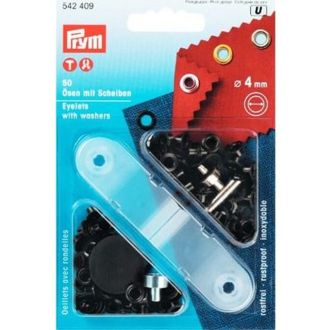 Nestelringen 4mm zwart van PRYM 022.542409