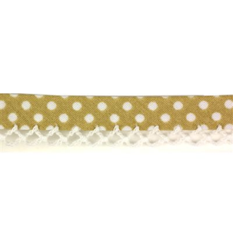 Biaisband sier polkadot 12mm van RESTYLE 017.1043ZB