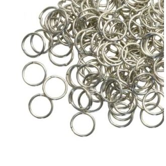 Buigringen (8 x 0.8 mm) Antiek Zilver (200 stuks) van DB P107