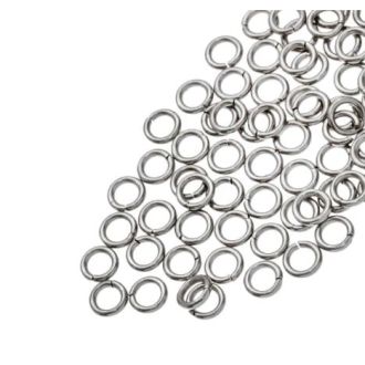 Stainless Steel Buigringen (3 x 0.5 mm) Antiek Zilver (100 Stuks) van DB Y207