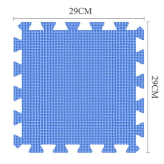 Knit blocking matten blauw 9 stuks