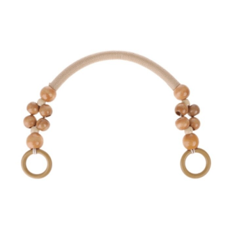 Tassen hengsels met kralen beige 2 st.
