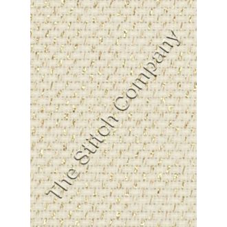 Borduurstof aida 14 count goud lurex 150cm breed ÜBELHÖR ub-a14117m5