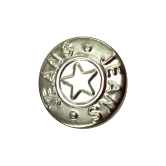 Jeansknoop met ster metaal 18mm van RESTYLE 007.V453527
