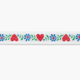 Sierband bloemetjes en hartjes 20mm van UNION KNOPF 2700 kl12