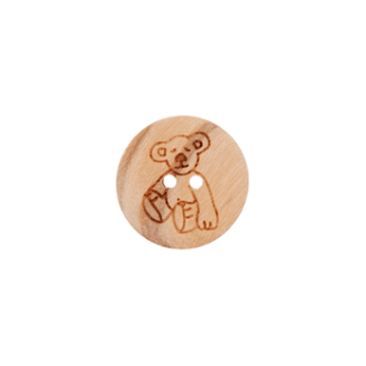 Houten knoop beer 15mm van UNION KNOPF 451020