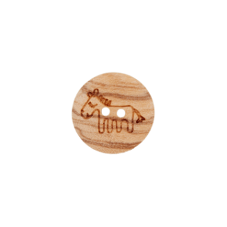 Houten knoop paard 15mm van UNION KNOPF 451020