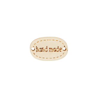 Houten handmade label 20mm van UNION KNOPF 453183