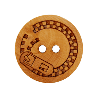 Houten knoop met rits van UNION KNOPF 453438 