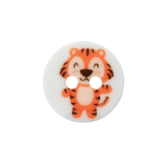 Knoop met tijger 12mm van UNION KNOPF 453551