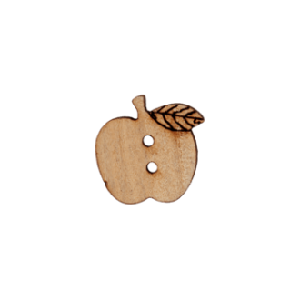 Houten knoop appel 18mm van UNION KNOPF 48248