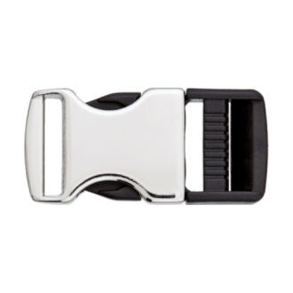 Klikgesp metaal en polyester zilver van UNION KNOPF 500901