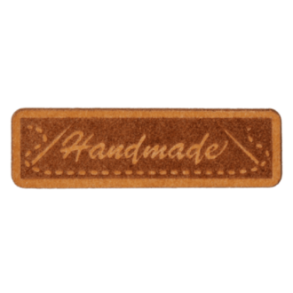 Papieren label Handmade 40X20mm van UNION KNOPF 500936