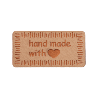 Handmade with love label 40mm van UNION KNOPF 500971 