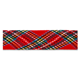 Band met Schotse Ruit 30mm rood van UNION KNOPF 5417
